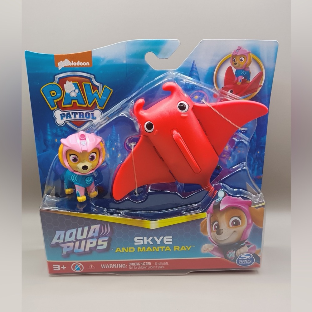 Paw Patrol Aqua Pups Skye and Red Manta Ray Set
